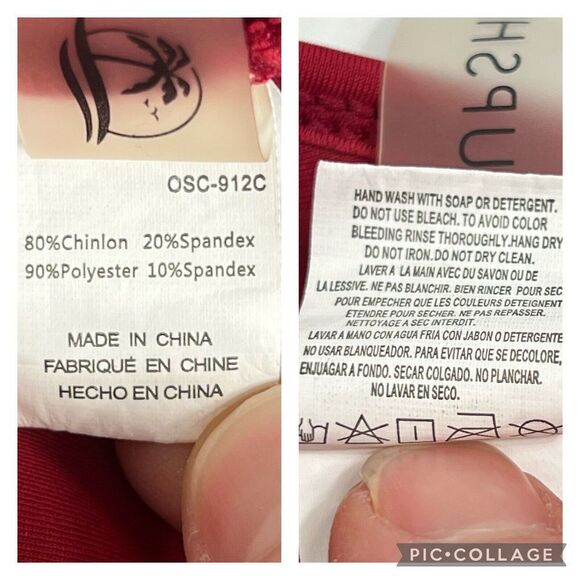 Cupshe Red Lattice Racerback Padded One Piece Swimsuit Women’s Small - Picture 10 of 11